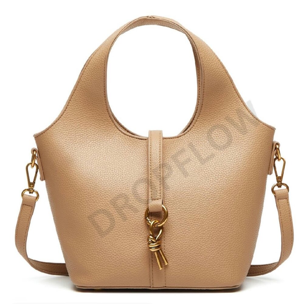 Vegan Leather Bucket Bag Hobo Tote Crossbody Shoulder Bag Chic Vintage